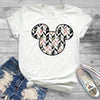 Women Fashion Graphic Flower Womens T-Shirt Cute Ear Tshirts Girl Laides Tumblr Tee Hipster Clothing Female T Shirt Print Tees