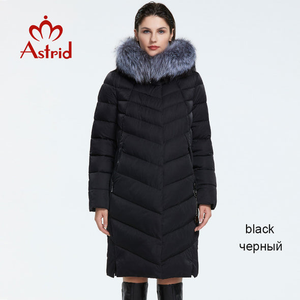 Astrid 2019 Winter new arrival down jacket women with a fur collar loose clothing outerwear quality women winter coat FR-2160