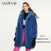 JAZZEVAR 2019 Winter new arrival fur coat women high quality mid-length style outerwear loose clothing warm coat women K9052