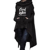 Letter Letters Print Hoodies For Women Long Irregular  Sweatshirts Hoodies Kawaii Femmes Casual 2018 Printing Clothings Street