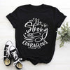 Be Strong and Courageous Christian T-Shirt Religious Clothing Bible Verse Vintage Tee Stylish Slogan Graphic Tops Jesus Outfits