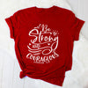Be Strong and Courageous Christian T-Shirt Religious Clothing Bible Verse Vintage Tee Stylish Slogan Graphic Tops Jesus Outfits