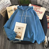 Winter Women Clothing Long Sleeved Print Letter Harajuku Blackpink Women Hoodies Sweatshirt Fashion Pocket Lady Pullover Female