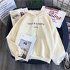 Winter Women Clothing Long Sleeved Print Letter Harajuku Blackpink Women Hoodies Sweatshirt Fashion Pocket Lady Pullover Female