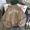 Winter Women Clothing Long Sleeved Print Letter Harajuku Blackpink Women Hoodies Sweatshirt Fashion Pocket Lady Pullover Female