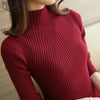 Fashion Solid white and black tops sweaters 2019 winter long sleeve Turtleneck Pullovers womens sweaters Femme Clothing 5218 50