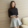 Fashion Solid white and black tops sweaters 2019 winter long sleeve Turtleneck Pullovers womens sweaters Femme Clothing 5218 50