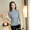 Fashion Solid white and black tops sweaters 2019 winter long sleeve Turtleneck Pullovers womens sweaters Femme Clothing 5218 50