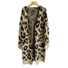 Winter Fashion Woman Sweaters Long Sleeve Leopard Print Knitted Cardigan Sweater Coat Tops Women Clothing Plus Size  2018 New