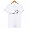 2019 New Harajuku Love Printed Women T-shirts Casual Tee Tops Summer Short Sleeve Female T shirt for Women Clothing