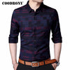 COODRONY Men Shirt Mens Business Casual Shirts 2019 New Arrival Men Famous Brand Clothing Plaid Long Sleeve Camisa Masculina 712