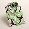 Dioufond Cotton Long Sleeve Women Blouses School Work Office Shirts Casual Tops Ladies Cherry Print Shirt Women Fashion Clothing