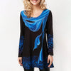 Floral Print O-Neck Full Sleeve Woman's Blouses Size Plus 5XL Long Tops Loose Befree Black Female 2019 Fashion Clothing Ladies