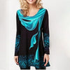 Floral Print O-Neck Full Sleeve Woman's Blouses Size Plus 5XL Long Tops Loose Befree Black Female 2019 Fashion Clothing Ladies