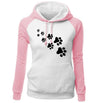 2018 Autumn Winter Fleece Women's Sportswear Harajuku Print CAT PAWS Cartoon Kawaii K-pop Clothing Streetwear Hoodies Sweatshirt