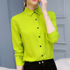 Brand Blusas Mujer De Mod Tops Long Sleeve Lapel White Blouse Office Ladies Work Blouses Fashion Clothing Blusas Womens Shirts