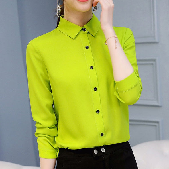 Brand Blusas Mujer De Mod Tops Long Sleeve Lapel White Blouse Office Ladies Work Blouses Fashion Clothing Blusas Womens Shirts