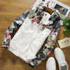 Floral Jacket 2019 Autumn Mens Hooded Jackets Slim Fit Long Sleeve Homme Trendy Windbreaker Coat Brand Clothing Drop Shipping