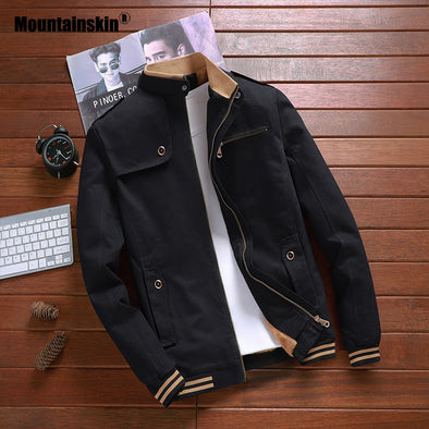 Mountainskin New Autumn Jackets Men Pilot Bomber Jacket Male Fashion Baseball Coats Slim Fit Coat Mens Brand Clothing 5XL SA692